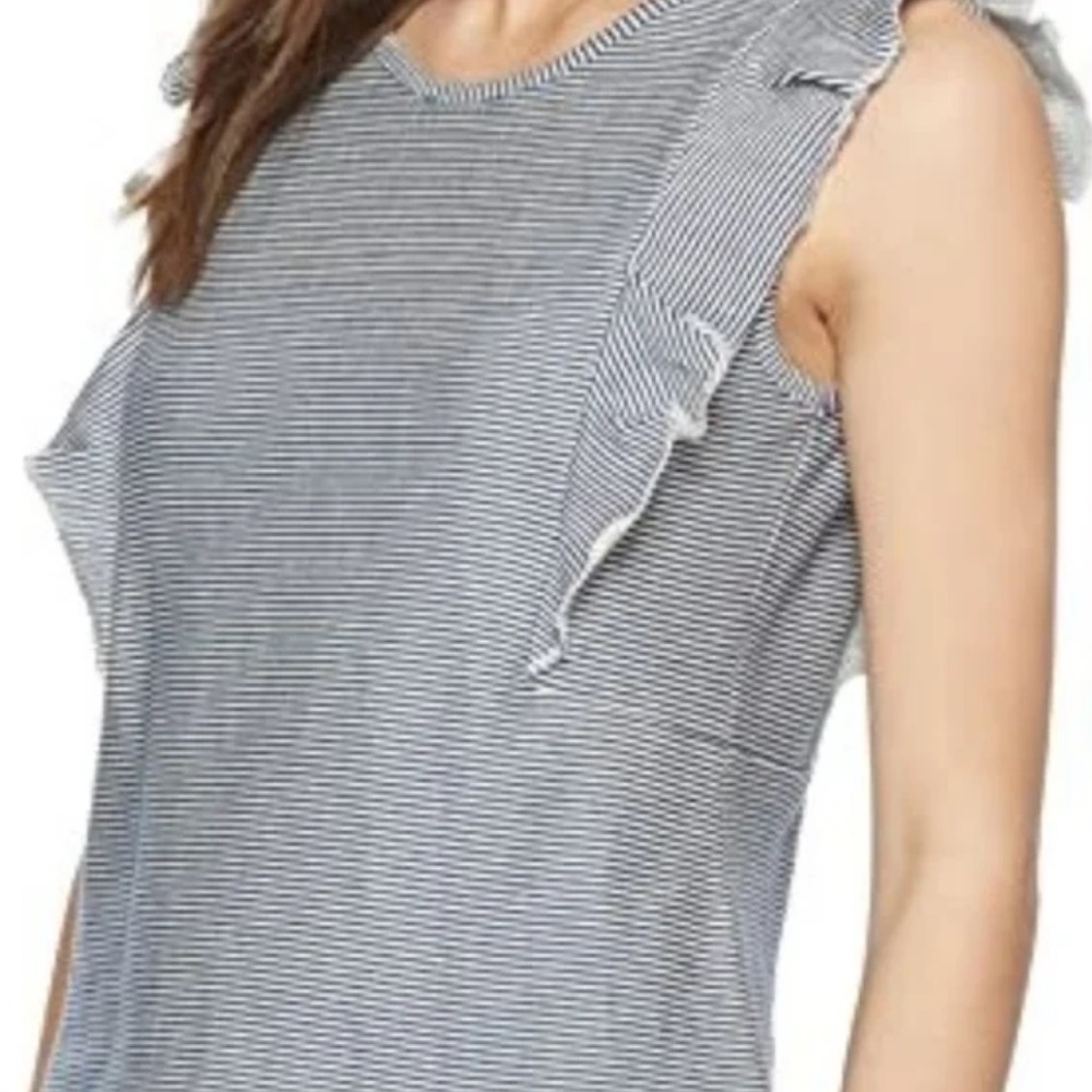 BB Dakota | Striped Ruffle Tank | XS
